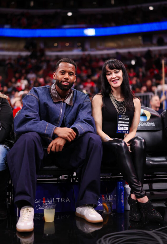 Kellyn Acosta and Brittany Gilman at Chicago Bulls game.
